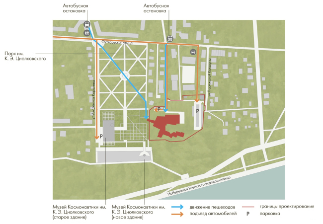 Innovation and Culture Center in Kaluga. Location plan  WOWHAUS