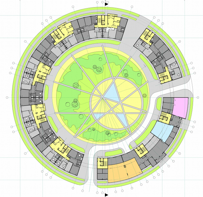 План 1 этажа Дома-кольца