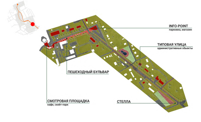 Improvement project of Staroe Drozhanoe. The old town center  UNK project