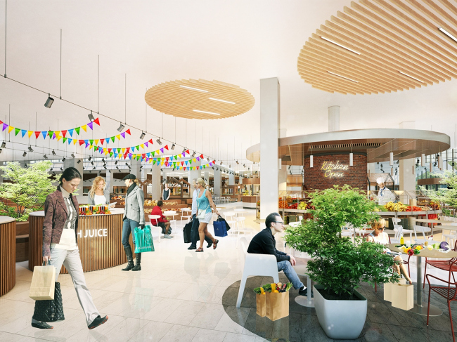 Renovation of the "Fifth Avenue" shopping center. Interior � Blank Architects