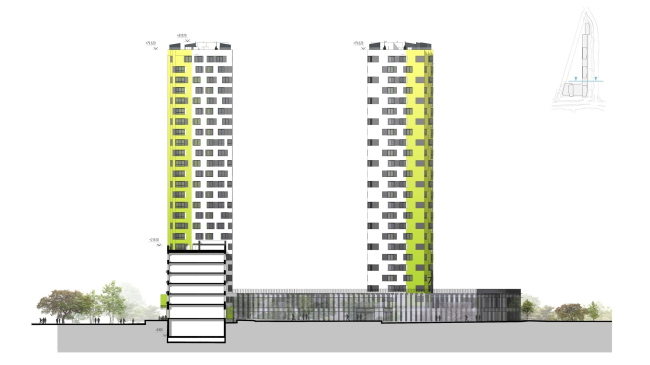 Housing complex "Russia. Five Capitals". Facade, Units 1 and 2 � A.Len