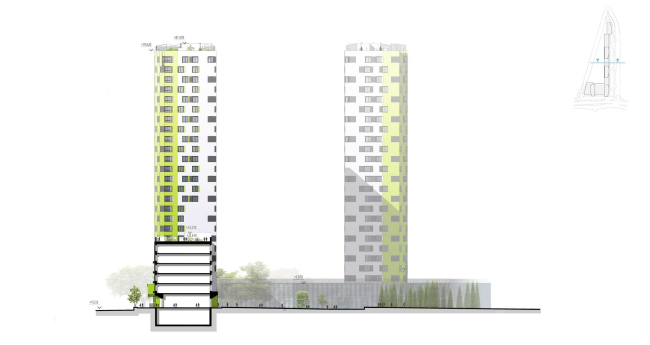 Housing complex "Russia. Five Capitals". Facade, Unit 3 � A.Len