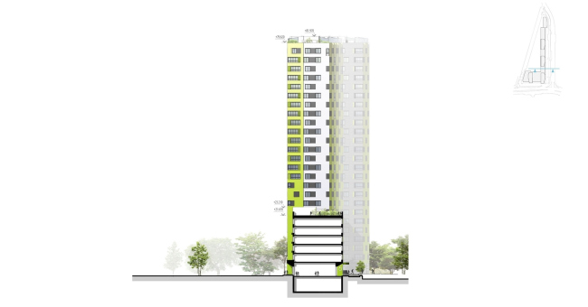 Housing complex "Russia. Five Capitals". Facade, Unit 3  A.Len