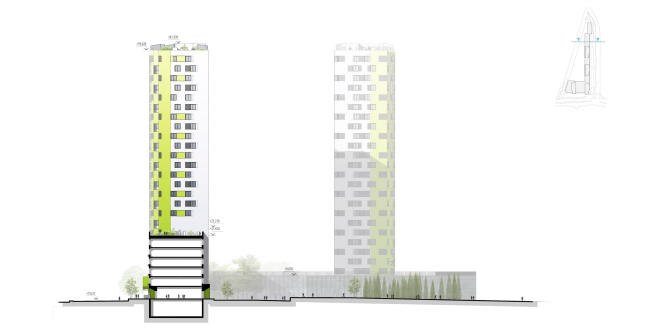 Housing complex "Russia. Five Capitals". Facade, Unit 4  A.Len