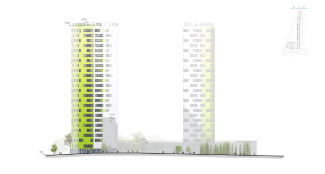 Housing complex "Russia. Five Capitals". Facade. Unit 5 � A.Len