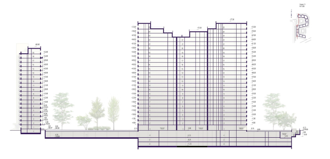 Housing complex "Russian Avant-garde". Section 1-1. Project, 2016  A.Len