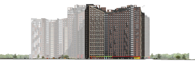 Housing complex "Russian Avant-garde". Facade. Project, 2016 � A.Len
