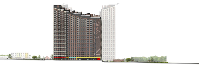 Housing complex "Russian Avant-garde". Facade. Project, 2016  A.Len