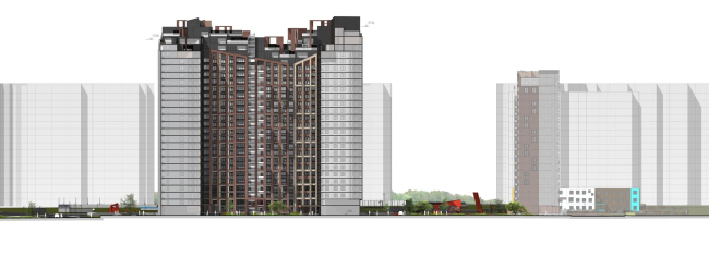 Housing complex "Russian Avant-garde". Facade. Project, 2016 � A.Len