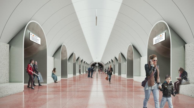 "Rzhevskaya" metro station © Blank Architects