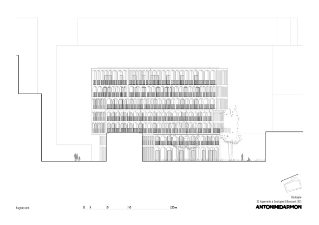 Комплекс социального жилья Arches Boulogne © Antonini Darmon architectes urbanistes