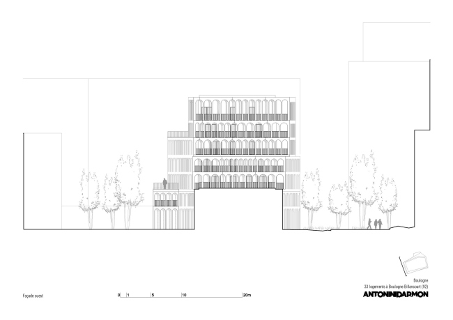 Комплекс социального жилья Arches Boulogne © Antonini Darmon architectes urbanistes