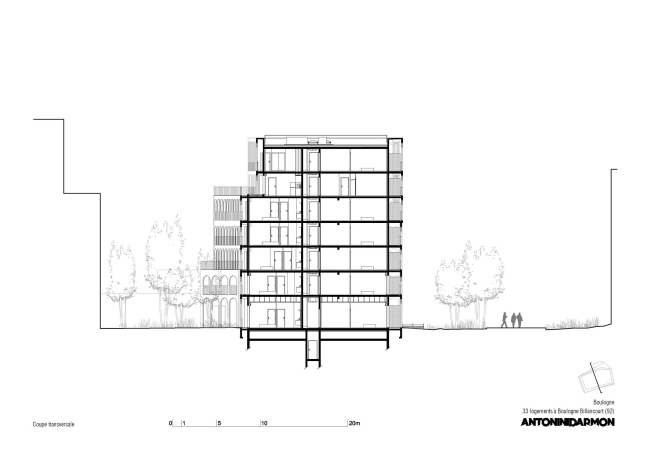 Комплекс социального жилья Arches Boulogne © Antonini Darmon architectes urbanistes