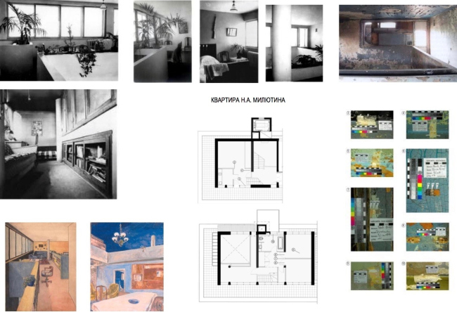 Milyutin's apartment. Project of restoration and adaptation of the cultural heritage site "Narkomfin Building" (2015-2017)  Ginsburg Architects