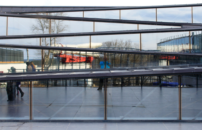 Skylights above the amphitheater. Innovation and Culture Center in Kaluga.  Photograph  Julia Tarabarina, Archi.ru