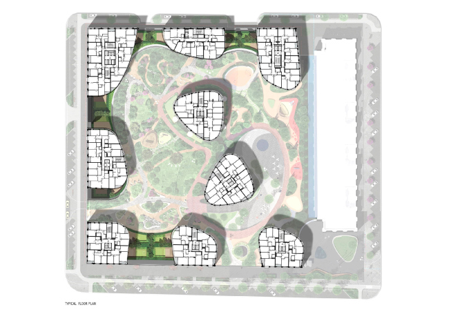 "Forum-City" housing complex. Floors 3-4  LEVS architecten