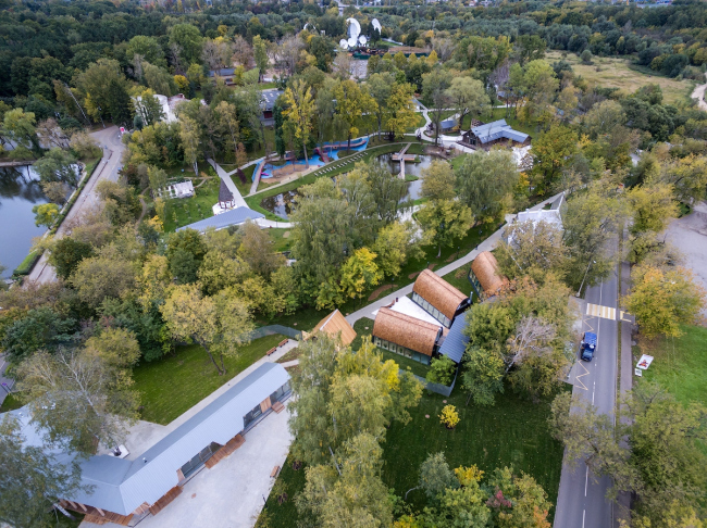 Birds-eye view of the farm. Urban farm at VDNKH, 2nd stage. Wowhouse. Photograph  Mitya Chebanenko