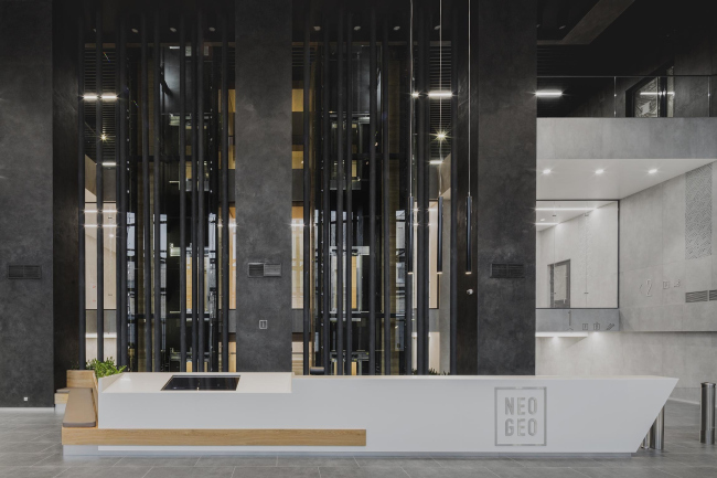 Концепция интерьеров общественных зон бизнес-центра Neo Geo. Лобби © Т+Т Architects