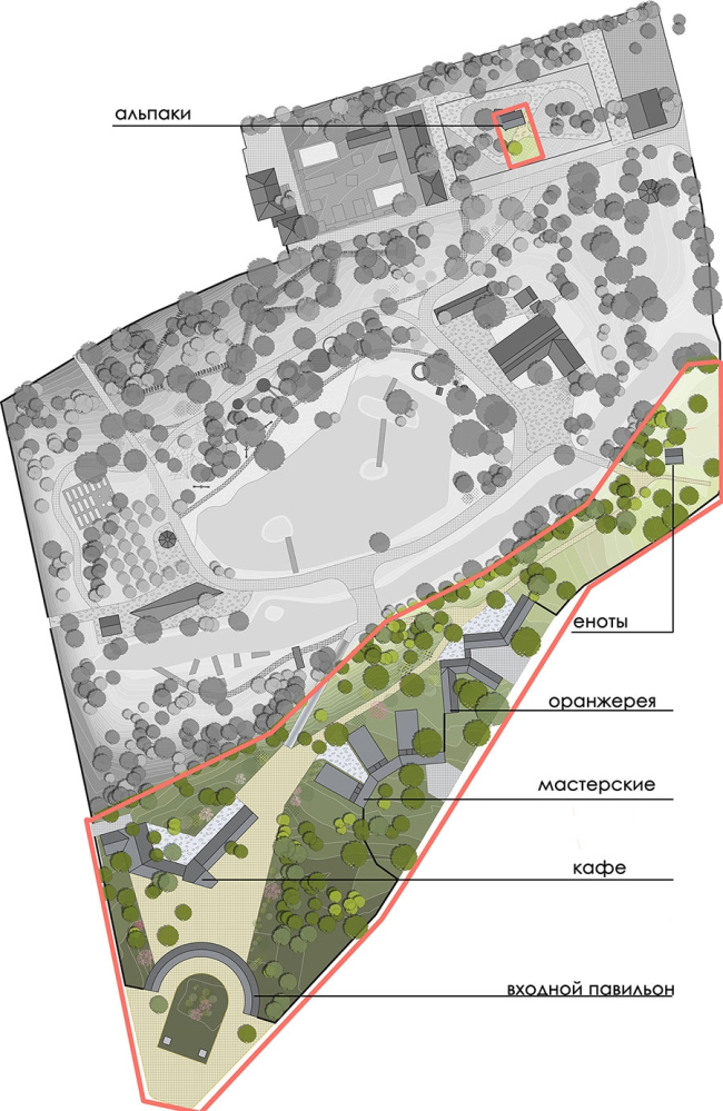 Basic layout. Urban farm at VDNKH. Wowhouse.