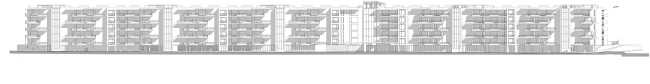 The project of an apratment hotel in Gelendzhik. Development drawing of the facades along the Naberezhnaya Street  Ginsburg Architects