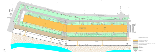 The project of an apratment hotel in Gelendzhik. Master plan layout  Ginsburg Architects