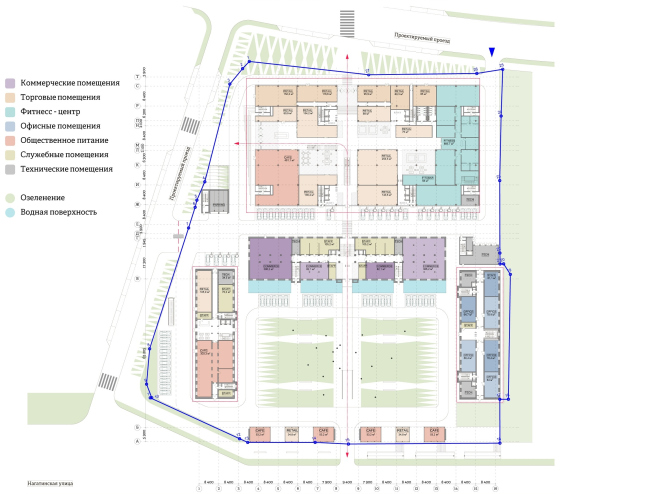 "Yolki-Park" multifuctional complex. Plan of the 1st floor  The Fourth Dimension