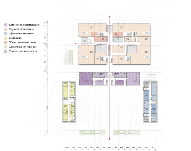 "Yolki-Park" multifuctional complex. Plan of the 2nd floor  The Fourth Dimension