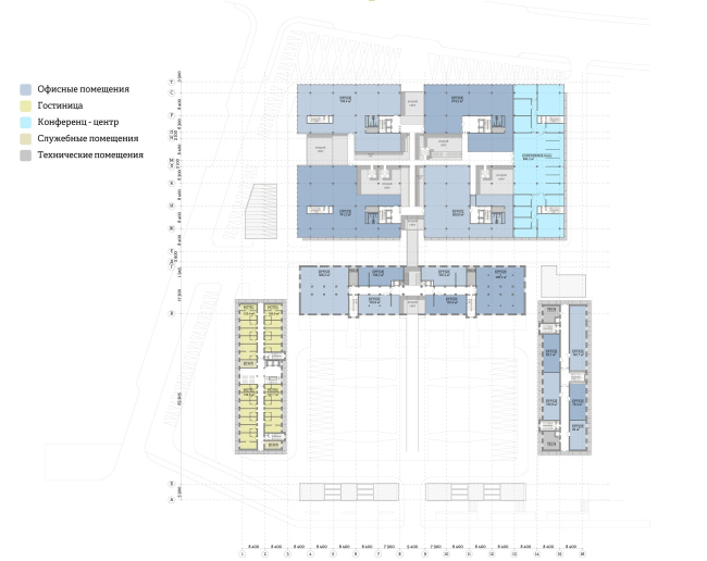 "Yolki-Park" multifuctional complex. Plan of the 3rd floor  The Fourth Dimension