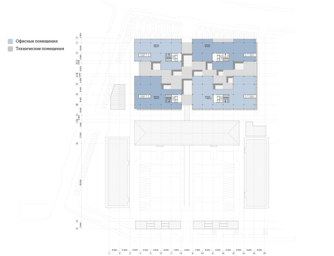 "Yolki-Park" multifuctional complex. Plan of the 6th floor  The Fourth Dimension