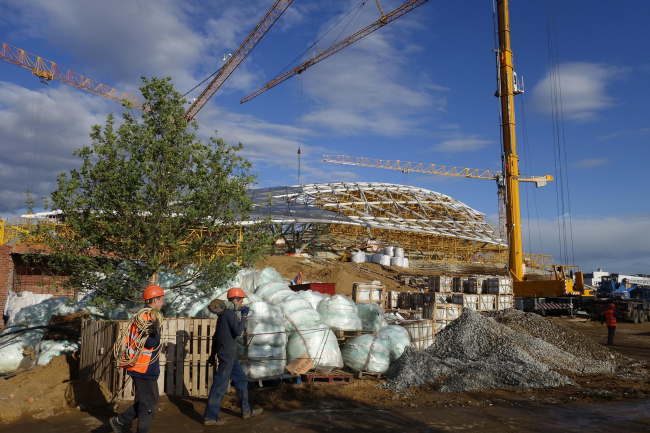 Zaryadye Park. Construction photo  Maria Krylova