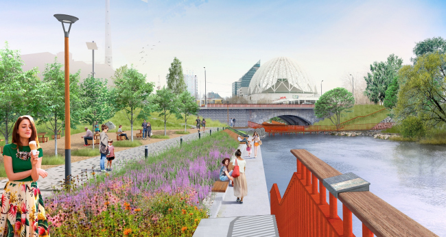 Project of organizing the waterfront of the Iset River from the Malysheva Street to Kuybysheva Street � Strelka+OSA