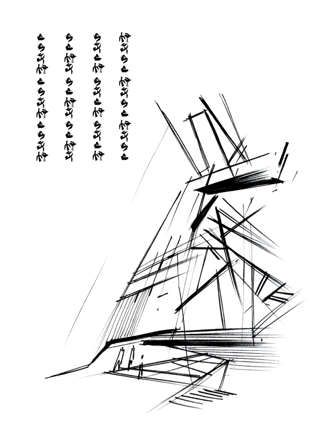 Sketch. Repository museum of "Alliance-1892" cognac house � TOTEMENT / PAPER