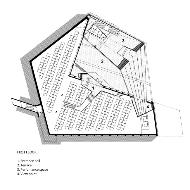 Plan at the zero mark. Repository museum of "Alliance-1892" cognac house  TOTEMENT / PAPER