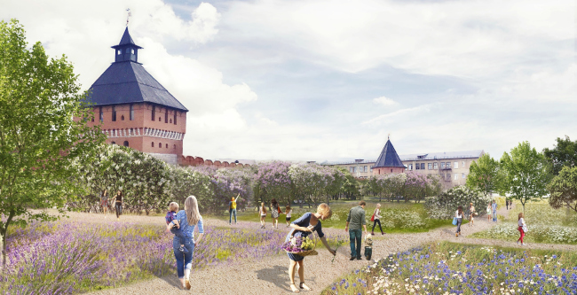 The project of renovating the Tula embankment. The lilac garden  WOWHAUS