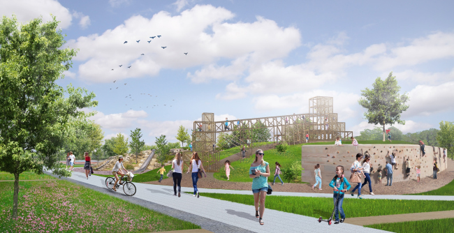The playground for children over 8 years old. The project of renovating the Tula embankment � WOWHAUS