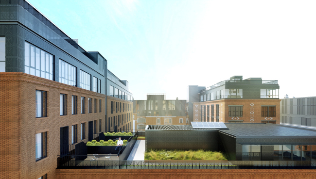 "Bolshevik" apartment housing complex, green roof � IND Architects