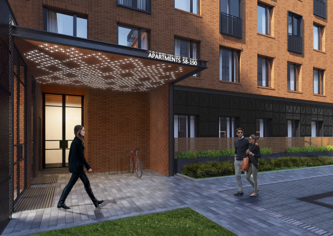 "Bolshevik" apartment housing complex, entrance group � IND Architects