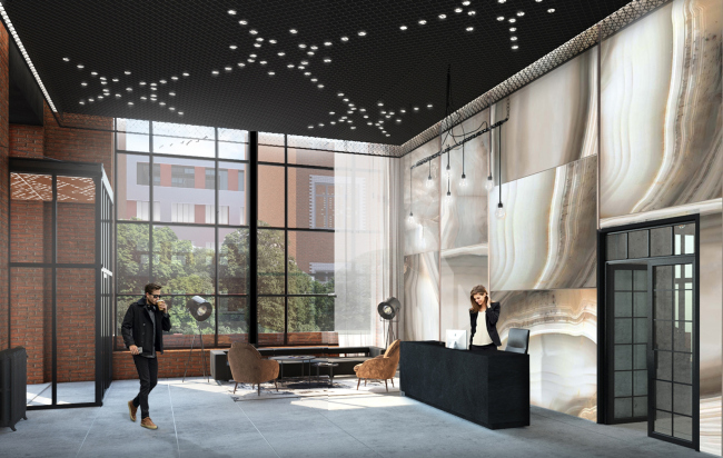 "Bolshevik" apartment housing complex, interior of the hall � IND Architects