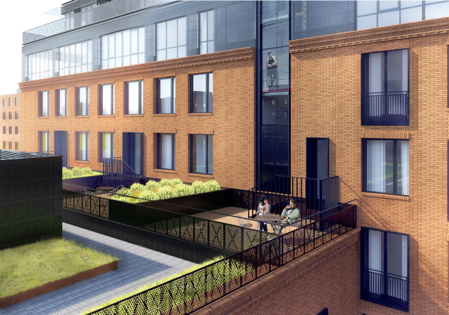 "Bolshevik" apartment housing complex, green roof � IND Architects