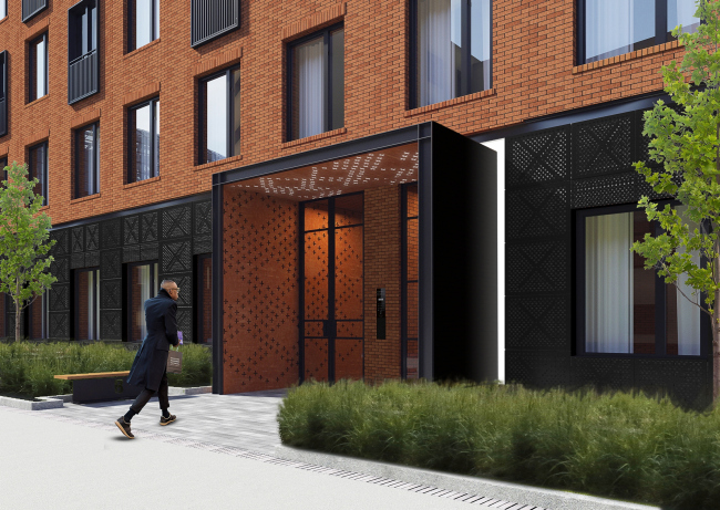 "Bolshevik" apartment housing complex, entrance group � IND Architects