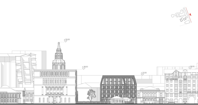 Development drawing along the Dolgorukovskaya Street  APEX project bureau