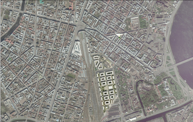"Tsarskaya Stolitsa" housing complex.Location plan � Evgeny Gerasimov and Partners
