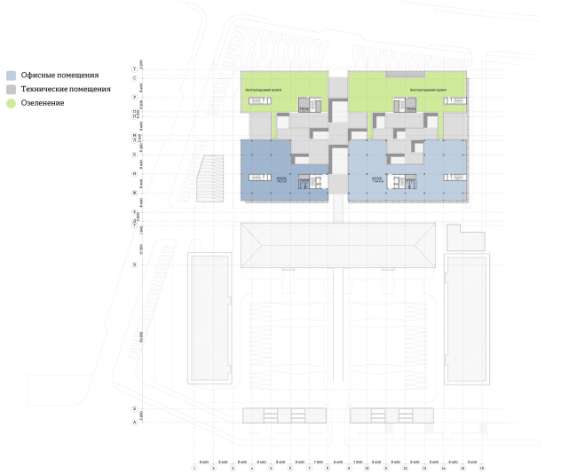 "Yolki-Park" multifuctional complex. Plan of the 7th floor  The Fourth Dimension