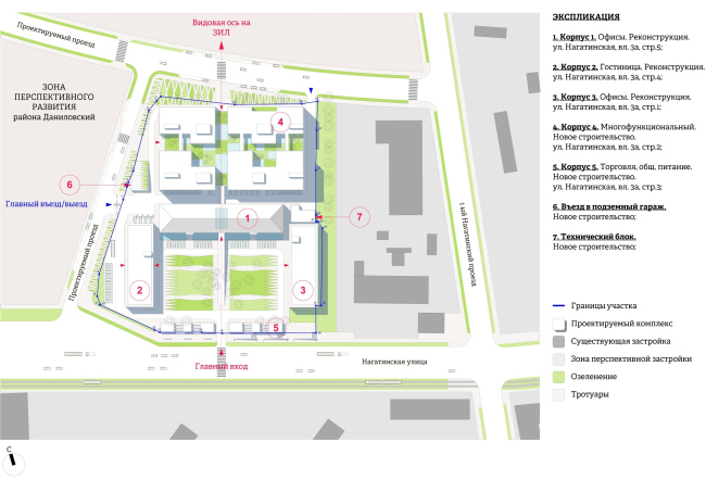 "Yolki-Park" multifuctional complex. Master plan with regard to prospective development of the street and road network  The Fourth Dimension