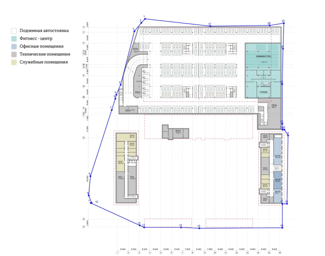 "Yolki-Park" multifuctional complex. Plan of the -1st floor  The Fourth Dimension