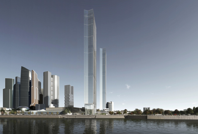 Housing complex with an underground parking garage on the Krasnopresnenskaya Embankment � Sergey Skuratov Architects