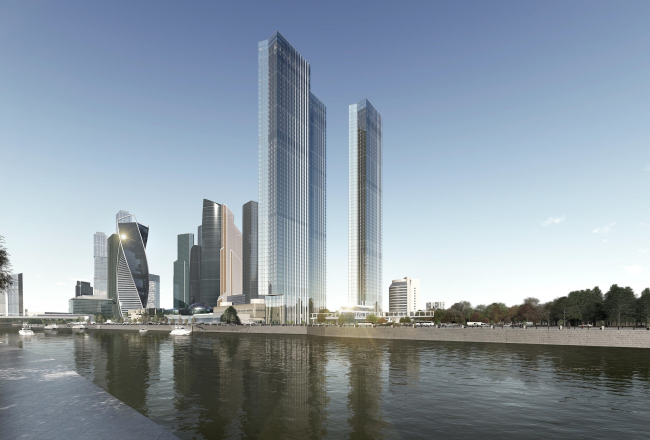 Housing complex with an underground parking garage on the Krasnopresnenskaya Embankment � Sergey Skuratov Architects