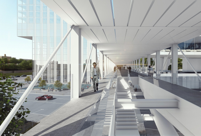 Housing complex with an underground parking garage on the Krasnopresnenskaya Embankment � Sergey Skuratov Architects