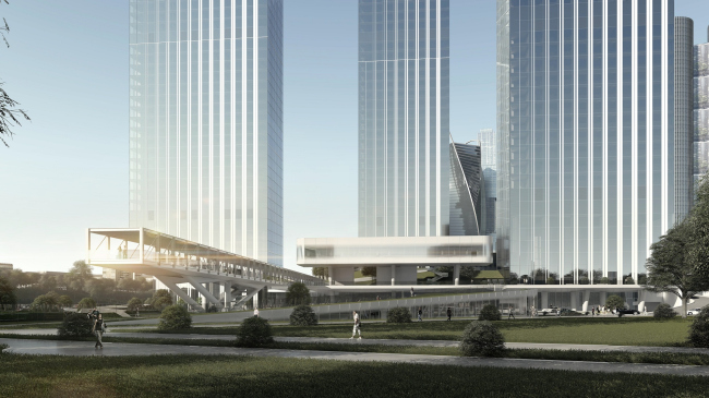 Housing complex with an underground parking garage on the Krasnopresnenskaya Embankment � Sergey Skuratov Architects