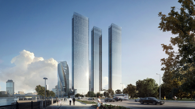 Housing complex with an underground parking garage on the Krasnopresnenskaya Embankment � Sergey Skuratov Architects